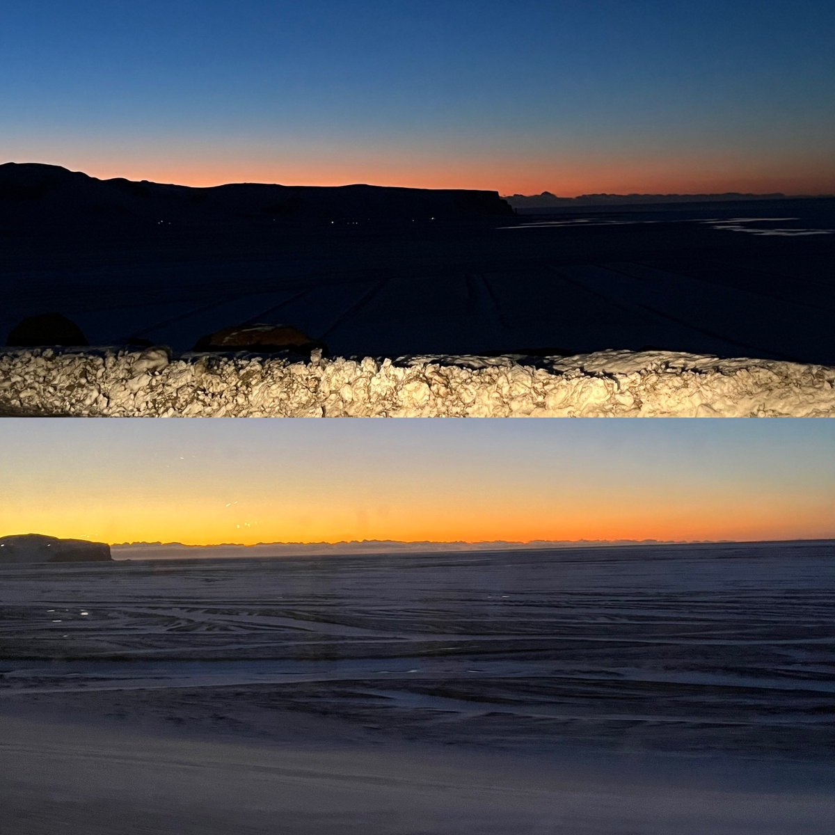 After beautiful Northern Lights last night we are being treated to another sunrise and off we go again!