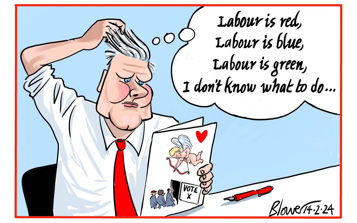 Telegraph cartoon 14.2.24 #valentineday #LabourParty