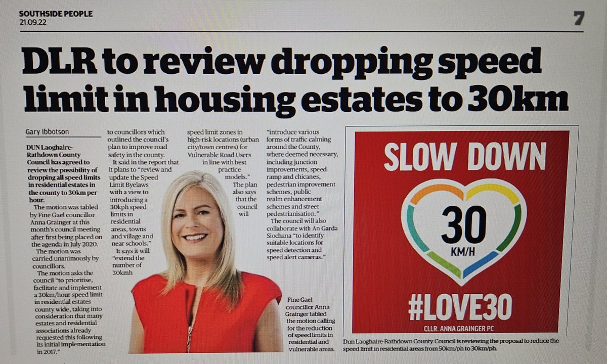GraingerAnna's tweet image. ❤️LOVE YOUR 
NEIGHBOURHOOD❤️ 
Keep your loved ones safe in our estates. Join our #LOVE30 sticker community, a daily visual reminder that 30k/h is a limit, not a target. For more Info @agrainger@cllr.dlrcoco.ie
#HappyValentinesDay
#CommunityMatters #SlowDown
#ResidentsAssociation