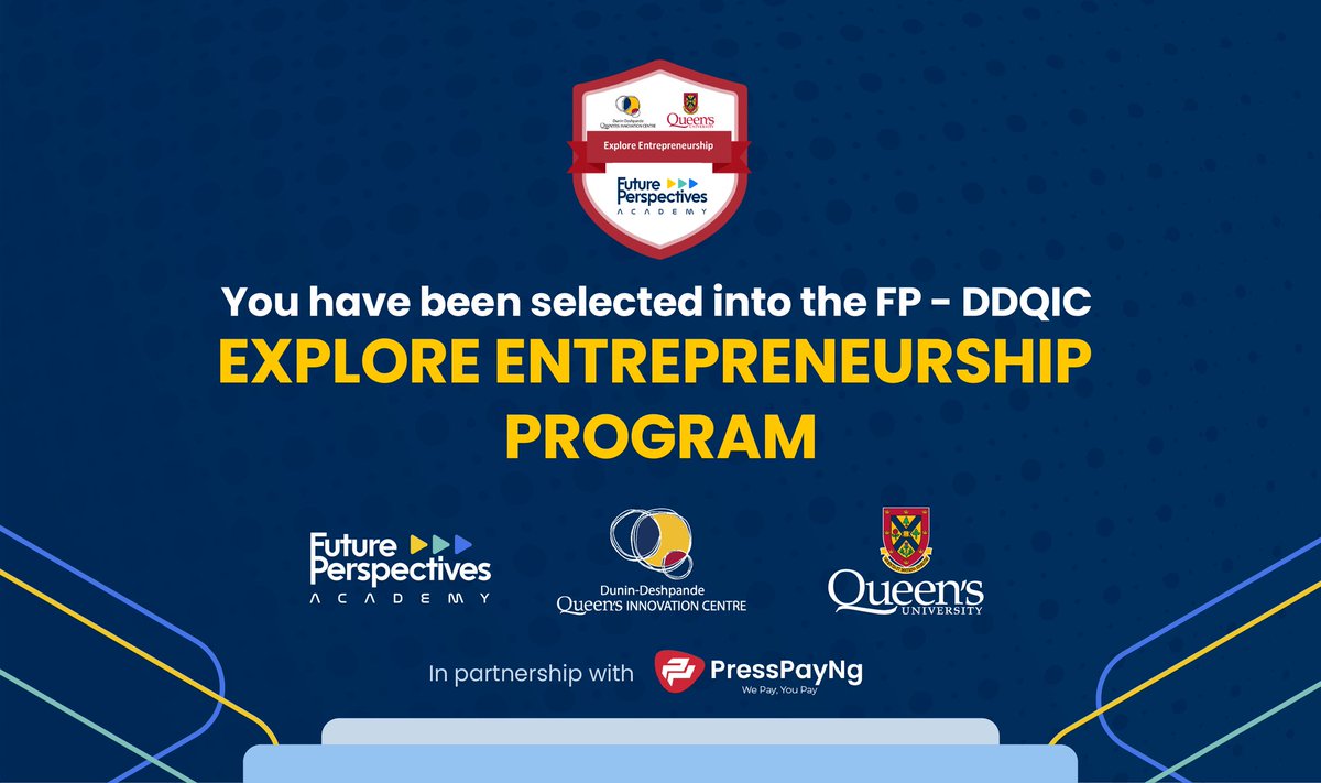 I am happy to have been selected to participate in the Explore Entrepreneurship Program. Thank you @FutPerspectives @ddqic for the opportunity.
#education #entreprenuership #LearningJourney #duchoacademy #DA