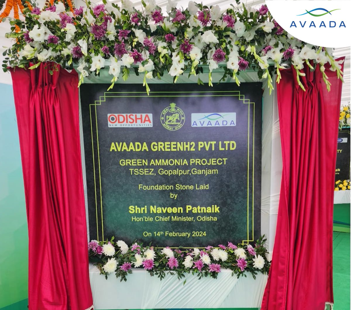 avaadagroup's tweet image. From vision to reality, Avaada Group’s Green Hydrogen Project breaks-ground. Chief Minister Naveen Patnaik sets the cornerstone for a future fuelled by innovation and sustainability.

#CleanEnergy #ClimatePositive #GroundBreaking #GreenHydrogen #GreenAmmonia