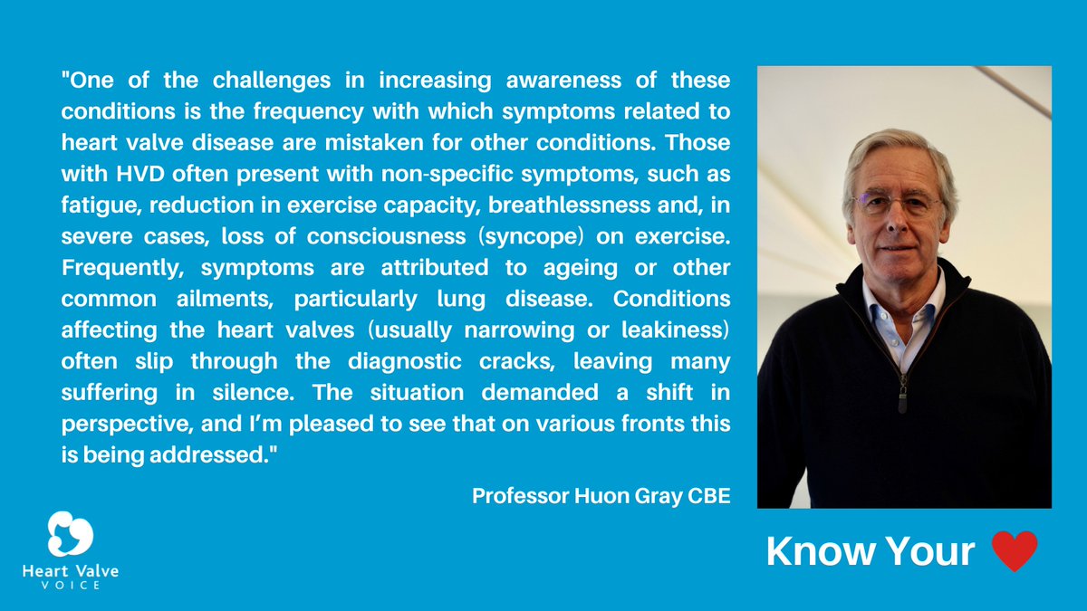 HeartValveVoice's tweet photo. As part of #HeartMonth past National Clinical Director for Heart Disease, Professor Huon Gray CBE, reflects on a decade of progress in tackling heart valve disease, and the challenges that persist. #KnowYourHeart

Read more here: https://t.co/I20dRqlycF https://t.co/DIq8yZAEpT