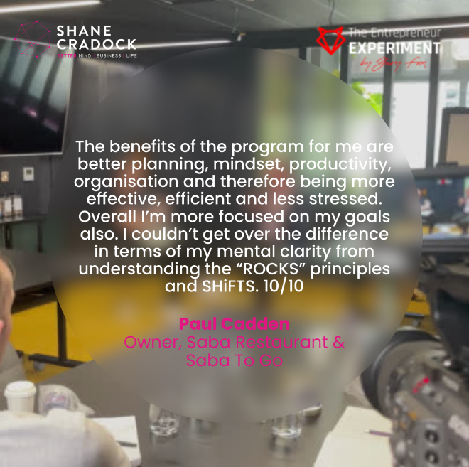 A huge thank you to Paul Cadden for his testimonial after completing the MindShift programme. This is the absolute last call for MSEE24. We are set to start on Tuesday. Drop a comment below if you want more information.