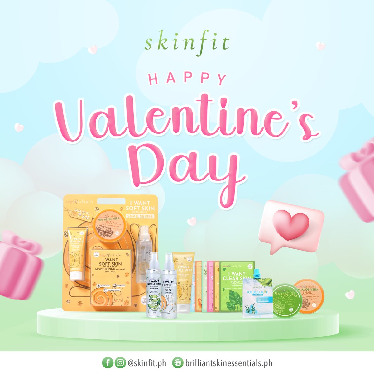 Glowing skin is the best Valentine's Day gift you can give to yourself! 🥰❤️

 #SkinFitPH 
#BrilliantSkinEssentials