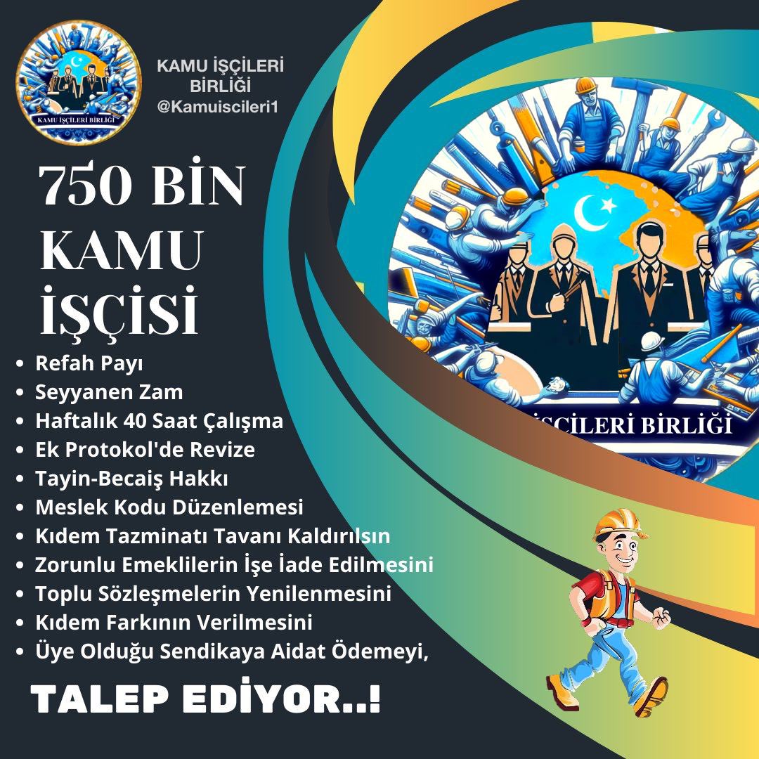 #Kamuişçileri nin sorunları hala çözülmüş değil.

<a href="/RTErdogan/">Recep Tayyip Erdoğan</a> <a href="/isikhanvedat/">Prof. Dr. Vedat Işıkhan</a> @ErbakanFatih <a href="/meral_aksener/">Meral Akşener</a> <a href="/eczozgurozel/">Özgür Özel</a> <a href="/turkiskonf/">TÜRK-İŞ</a> <a href="/hakiskonf/">HAKİŞ KONFEDERASYONU</a> <a href="/diskinsesi/">DİSK</a> <a href="/umitozdag/">Ümit Özdağ</a> @FOXhaber <a href="/fatihportakal/">fatih portakal</a> <a href="/KucukkayaIsmail/">Ismail Kucukkaya</a> <a href="/degirmencirfan/">irfan değirmenci</a>