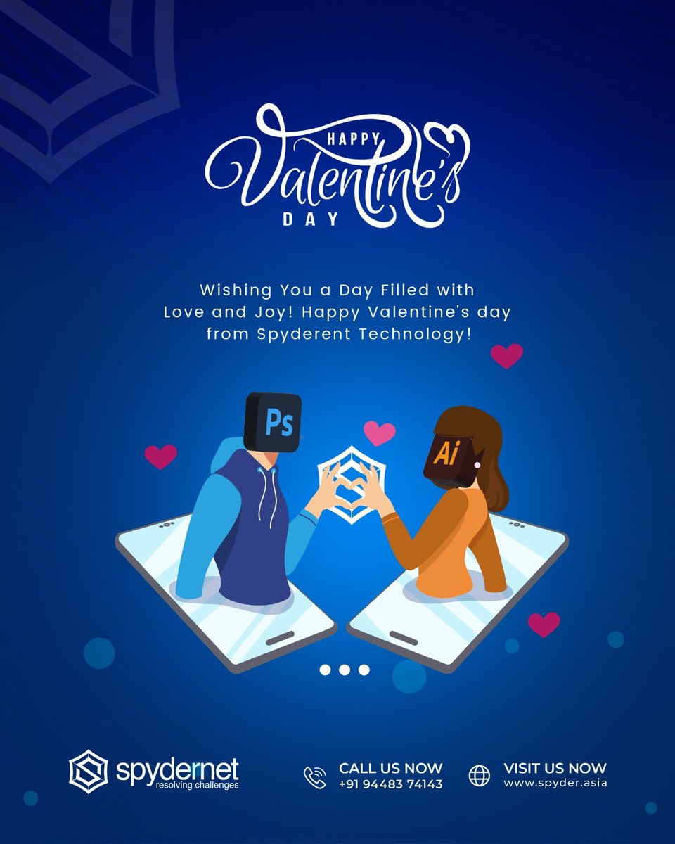 SpydernetTechn1's tweet photo. Happy Valentine's Day from Spydernet Technologies ! Wishing you a day filled with love, joy, and cherished moments with those who make your heart smile.\.
.
Contact Us: 79758 15836
Visit Us : https://t.co/JMhKHH49mX
.
.
#valentines #love #Marketingagency #digitalmarketing https://t.co/K2mSnH0t31