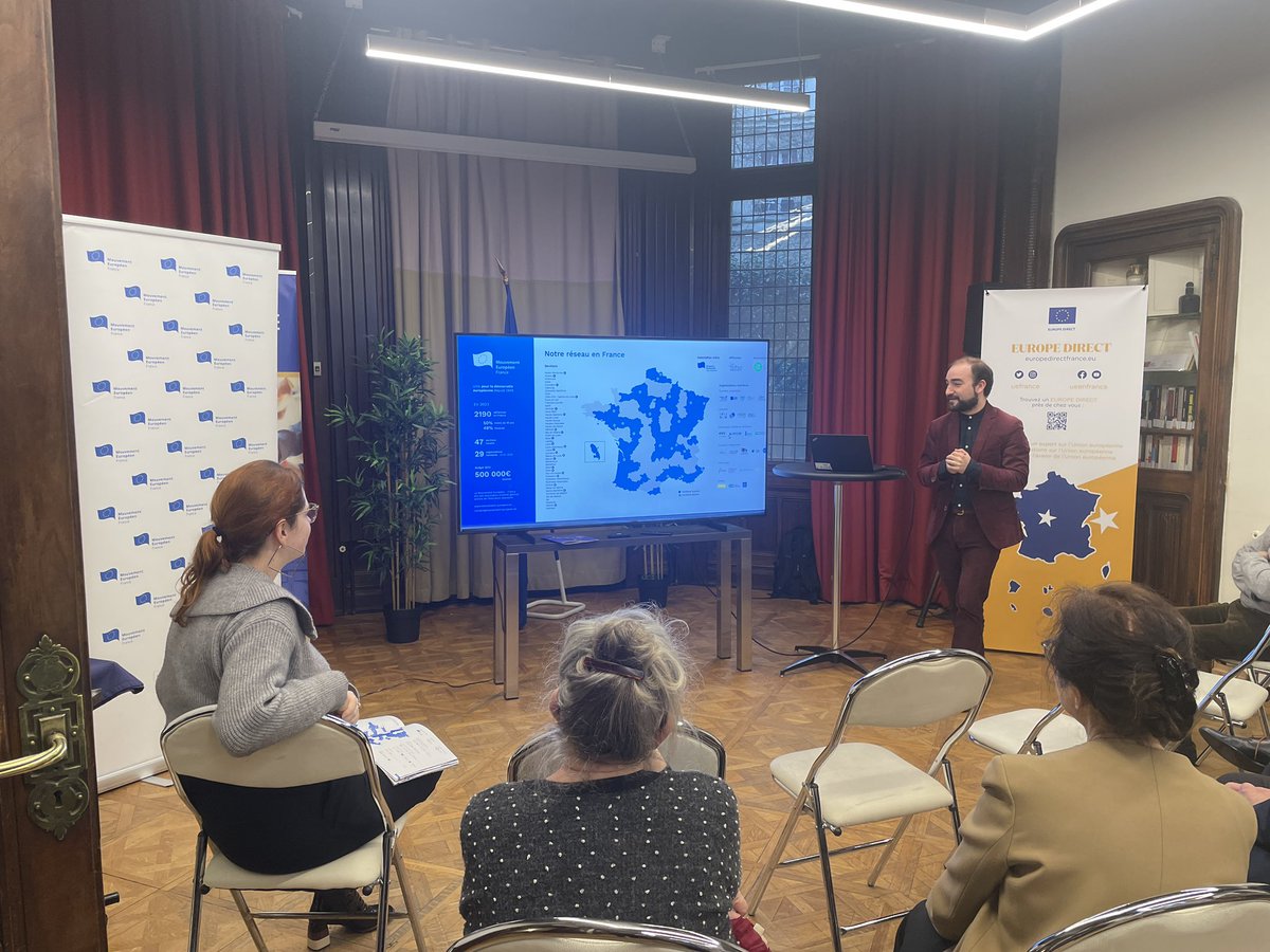 Rapport d'activité 2023 du Mouvement Européen France, le Président Hervé Moritz présente les actions autour de: Campagne Manifeste Ukraine objectif Elections européennes 2024 coalition de la société civile avec l'Europe pour de bon !