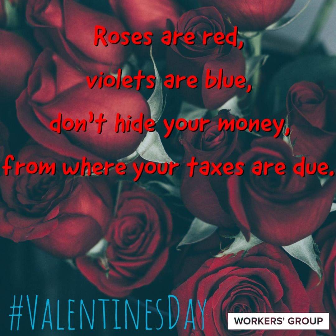 Today, like every day, spread #love and #taxcompliance 🥰🥰🥰 Because every day is #ValentinesDay, let's ensure #FairTaxation and the end of #TaxHavens #valentinesday2024 #SaintValentin2024