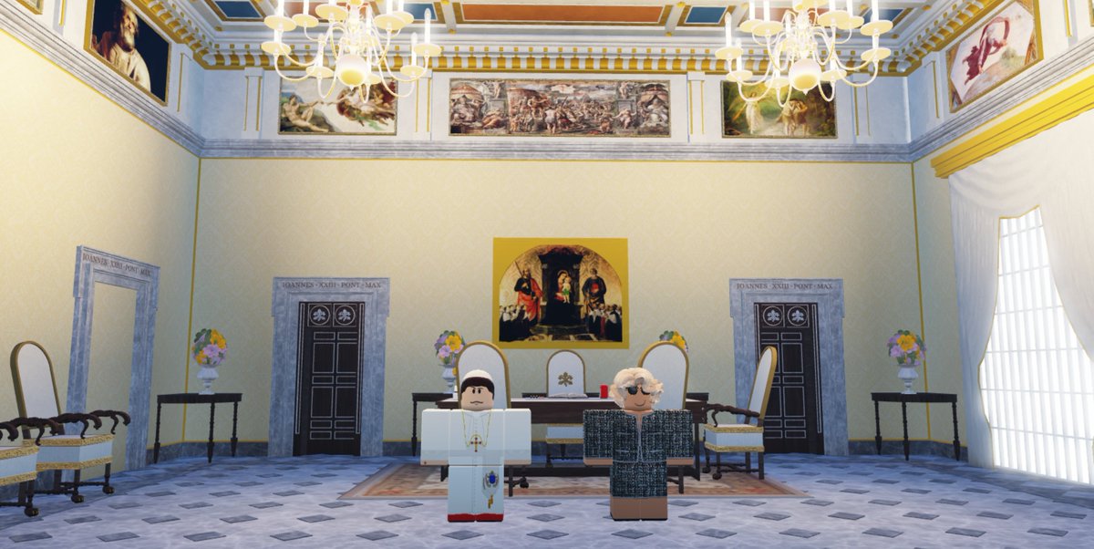 RBXHolySee's tweet photo. 🇻🇦🇬🇧 | Today, His Holiness Pope Constantine II, met with KathleenHastings - the British Ambassador to Western Europe.  

This is the first visit from the FCO (Foreign &amp; Commonwealth Office) to the Holy See, and similarly the first time that the UK Government has met the Pope. https://t.co/mPLey7mccd
