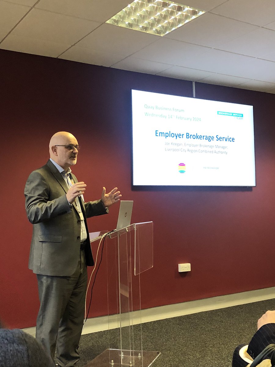 Great networking <a href="/QuayForum/">Quay Business Forum</a> today.
Guest speaker Joe Keegan, from Employer Brokerage Service