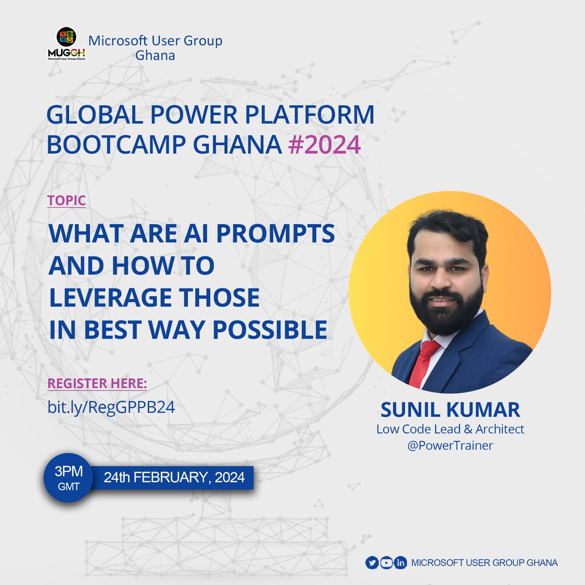 Microsoft User Group Ghana is excited to host you in our upcoming Global Power Platform Bootcamp Ghana 2024! This bootcamp is a great opportunity for anyone who wants to learn more about the Power Platform.

RSVP: lnkd.in/eHXdMvXs

<a href="/GPPBootcamp/">Global Power Platform Bootcamp #GPPB2025</a> #GPPBootcamp #PowerPlatform