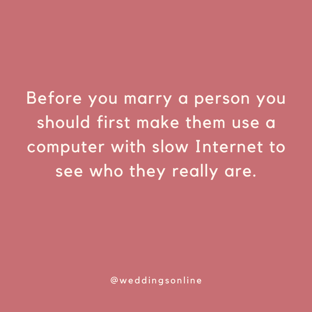 weddingsonline's tweet photo. Best marriage advice I've ever received 😂 https://t.co/DXA9OkmVTe