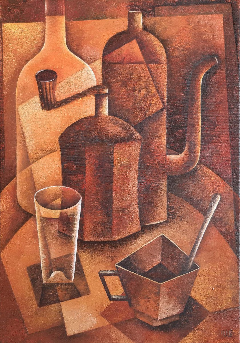 Cup of Coffee by Eugene Ivanov, oil on canvas, 50 x 35 cm, 2024.
EUGENE IVANOV GALLERY: opatov.wixsite.com/eugeneivanov
#EugeneIvanov  #eugeneivanovart #contemporaryartist #contemporaryart #painter #mysingulart #oilpainting #cubism #cubist #cubismart #stilllife #coffee #red