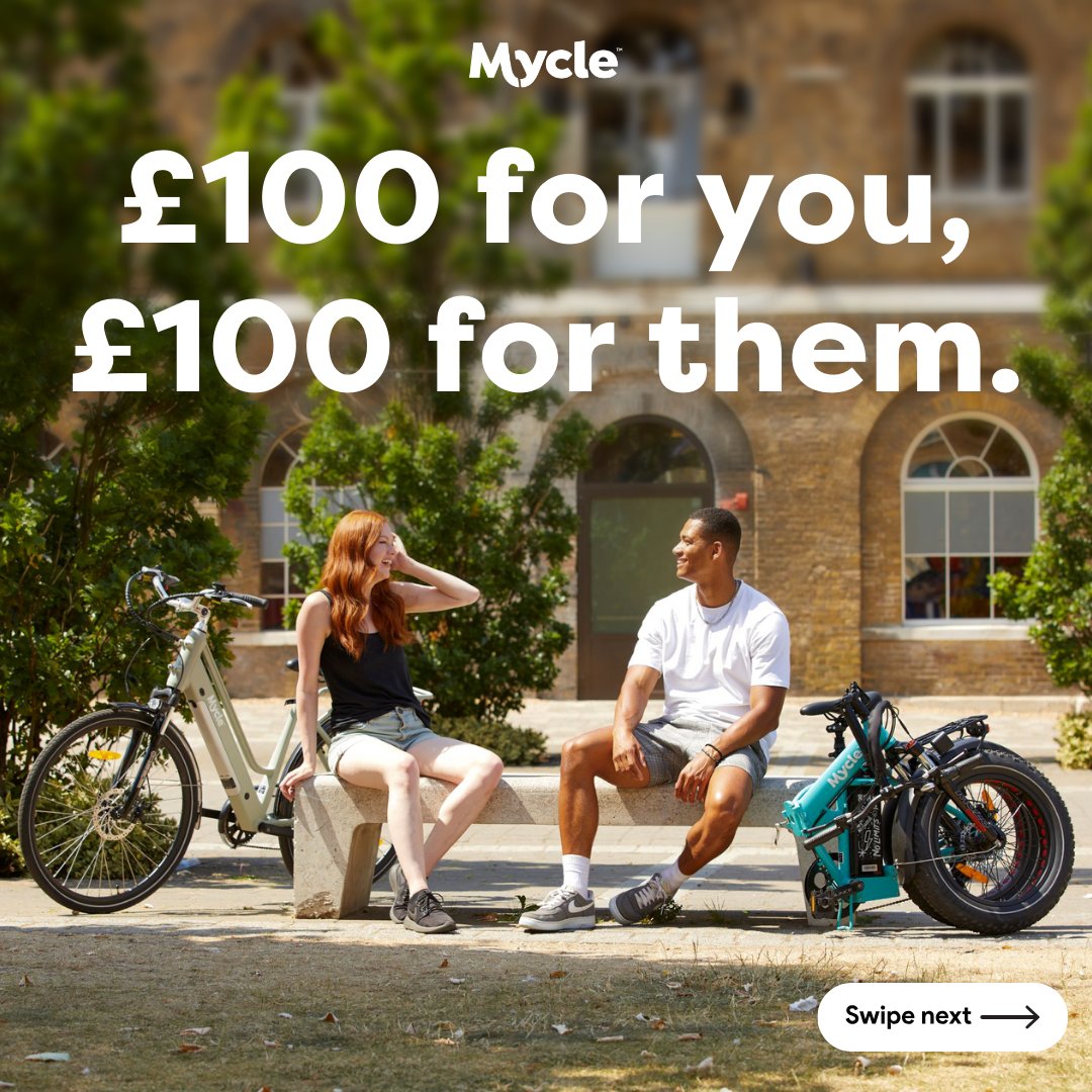 MyMycle's tweet photo. 🚲 REFER-A-FRIEND! 🚲

We're launching our refer-a-friend scheme! For every friend you refer to Mycle, you'll get £100 to spend on our website, and so will they!

Head to our website to find out more!
https://t.co/8VZ36kVPHs https://t.co/XUFjIQyXPl