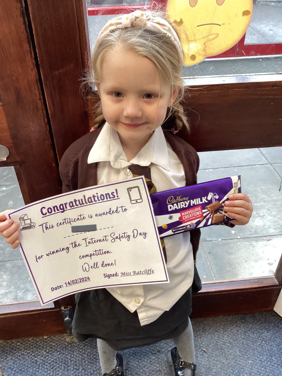 NStHerberts's tweet image. Well done to this little girl who has won the digital footprint competition in Nursery.👩‍💻 #stherbertscomputing