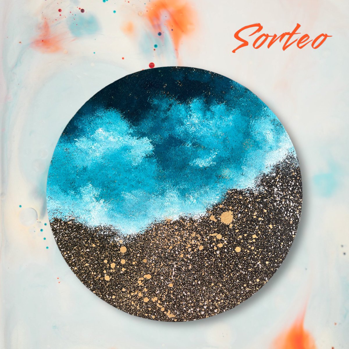 limon_Art_'s tweet photo. Y aquí tenéis la sorpresa del día! Abro SORTEO! 

🌌 “La nuit”, pintura al óleo y acrílicos sobre tela. Una playa en medio del cosmos, unas olas queriendo acariciar las estrellas. Pieza única de 30cm de diámetro. 

¿Cómo participar? Muy sencillo.
•🍋Seguir mi página. 
•Dar like a la publicación. 
•Compartirla. 

El sorteo se llevará a cabo el domingo 18 de febrero. También me encargaré de los gastos de envío para la península. 

✨🙏🏻 Muchísima suerte a todos!