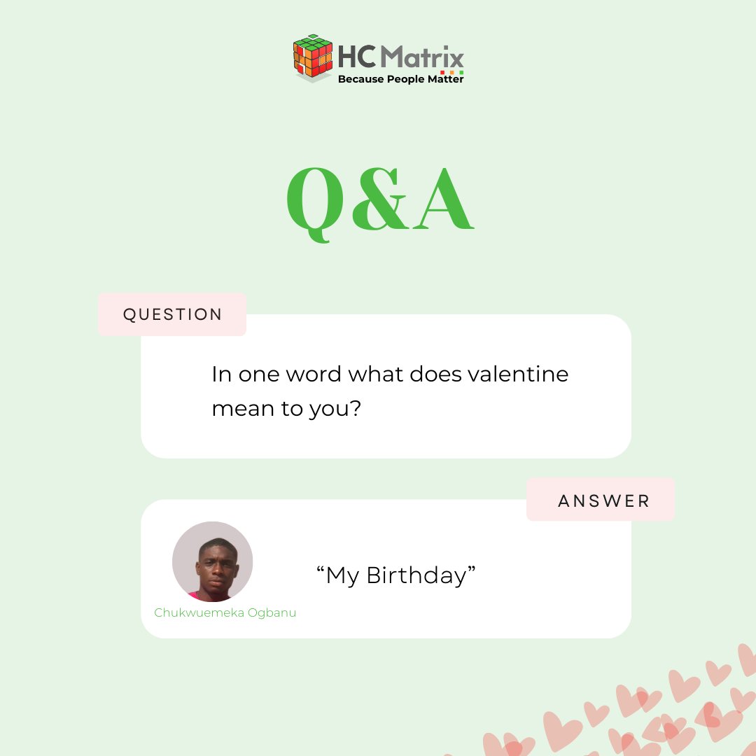 Many thanks for your incredible contributions.

Celebrating our awesome teammate.

Enjoy the February festivities!

#officelove #Teamwork #valentine #businesssolution #HCMatrix