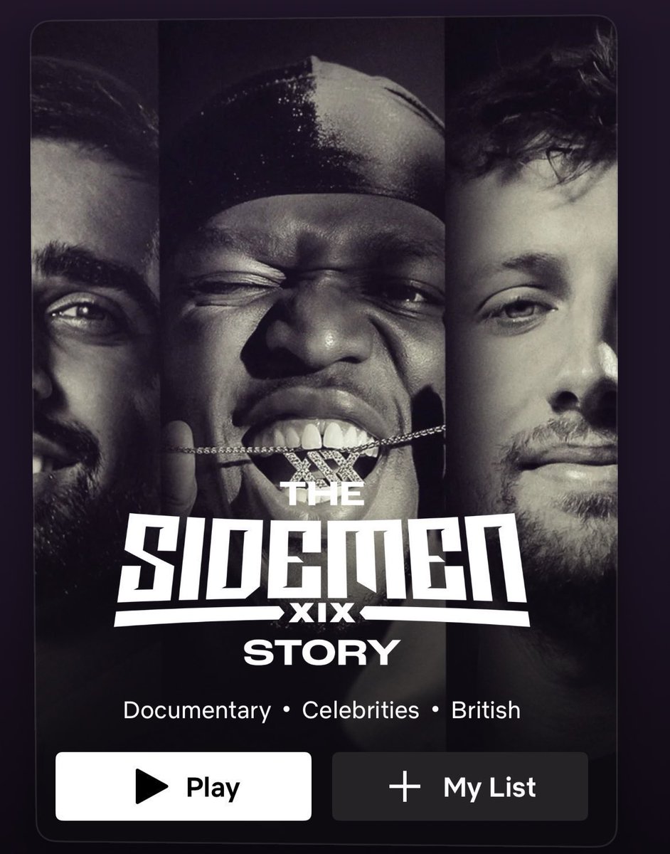 Very exciting day, “The Sidemen Story“ has launched on @NetflixUK! We’re working to bring it to additional territories as soon as possible! 🙏