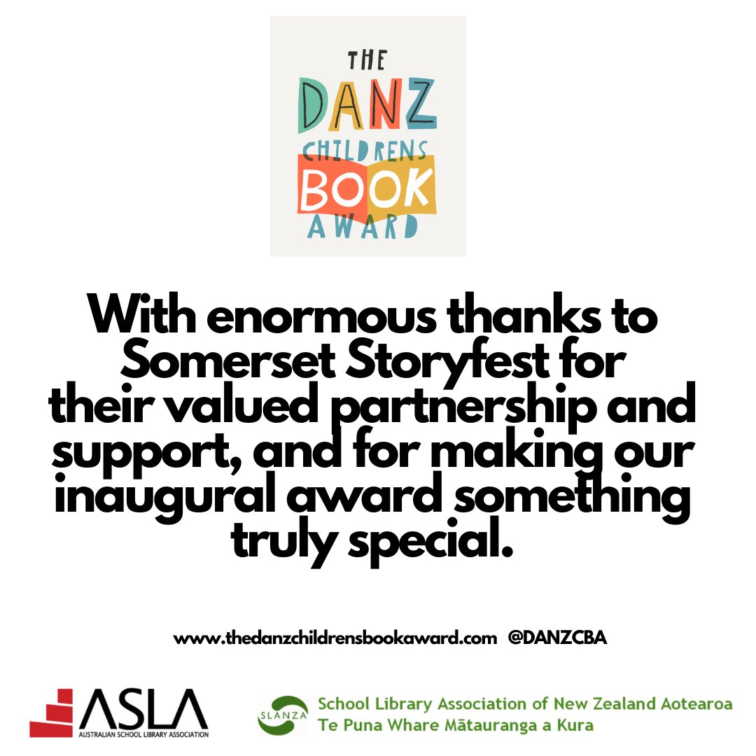 With enormous thanks to Somerset Storyfest for their valued partnerships and support  and for making our inaugural award something truly special! 
#DANZCBA