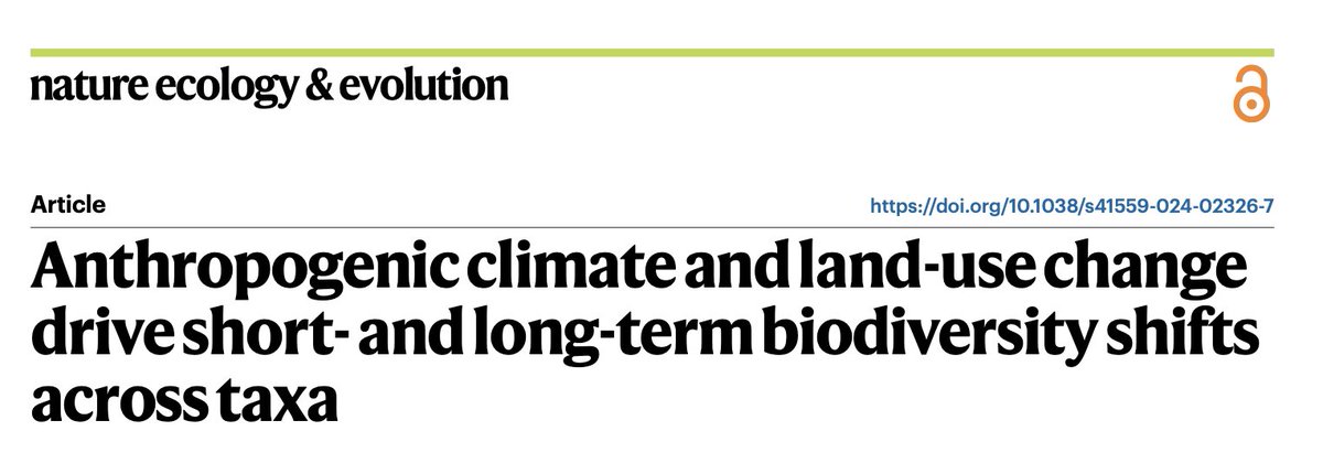 Alistair Auffret (@agauffret) on Twitter photo Our new study in <a href="/NatureEcoEvo/">NatureEcoEvo</a> looks at how assemblages of birds, butterflies and plants have changed across Great Britain in the last 50 or so years.
🔗nature.com/articles/s4155…
🧵Some key results Our new study in <a href="/NatureEcoEvo/">NatureEcoEvo</a> looks at how assemblages of birds, butterflies and plants have changed across Great Britain in the last 50 or so years.
🔗nature.com/articles/s4155…
🧵Some key results