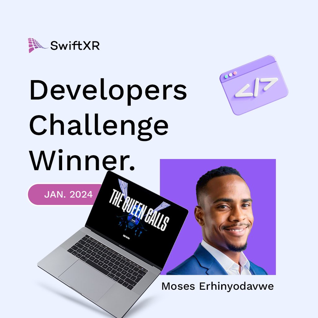 swiftxr_io's tweet photo. We are excited to announce @YrayPixels as the winner of our Developers Challenge!
Click here to see his projects: https://t.co/6o5Uap7cNl
Special thanks to everyone who participated; we can’t wait to see you publish great projects on SwiftXR!
#swiftxr #developerschallenge https://t.co/9UNs66vpvj