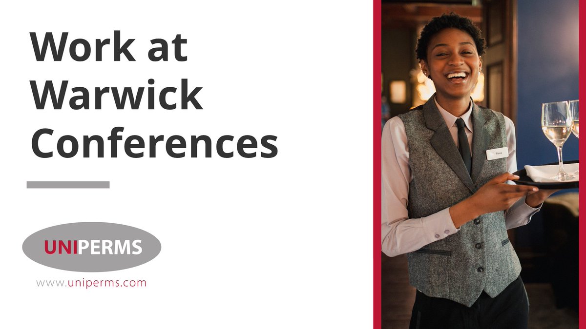 🤝 Work at @WarwickConf where you can engage in creating people’s ideal event with meeting spaces and offering quality food and dining. Learn more: uniperms.com/candidates

#Uniperms #WarwickConferences #EventJobs #UniversityOfWarwick #Experiences #JobHunt #JobAlert