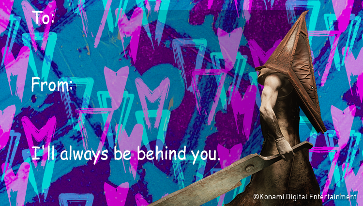 If you want a valentines card with a bit of an edge, look no further. 😱 Pick your favourite from the below options, and let your valentines know your feelings… in an unsettling #SilentHill kind of way. 🫀