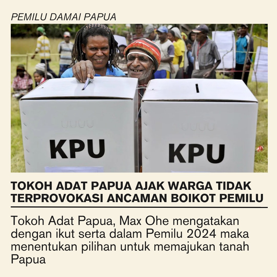 PEMILU DAMAI PAPUA
#Papua #PapuaIndonesia #PemiluPapua #Pemilu #PemiluDamai #JanganGolput