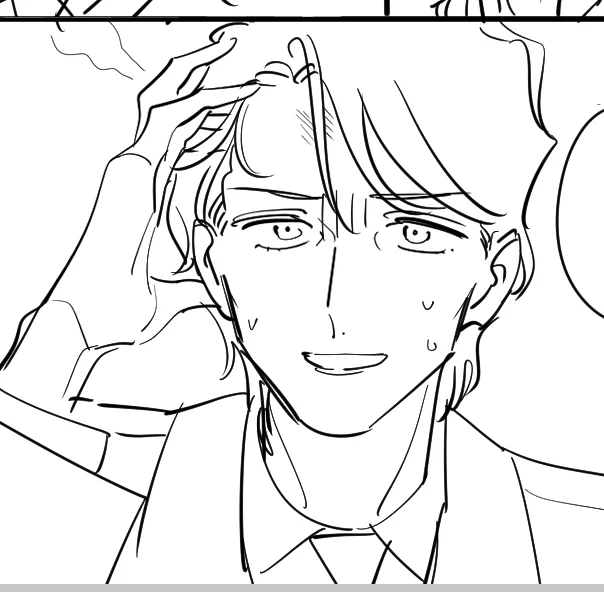 描いたのが結構前なんでまだ描き慣れてなくて久しぶりに1話見てたまげたんですけど おにぎくさん今すごいハンサムに描けるようになっててあの 見て(?) 