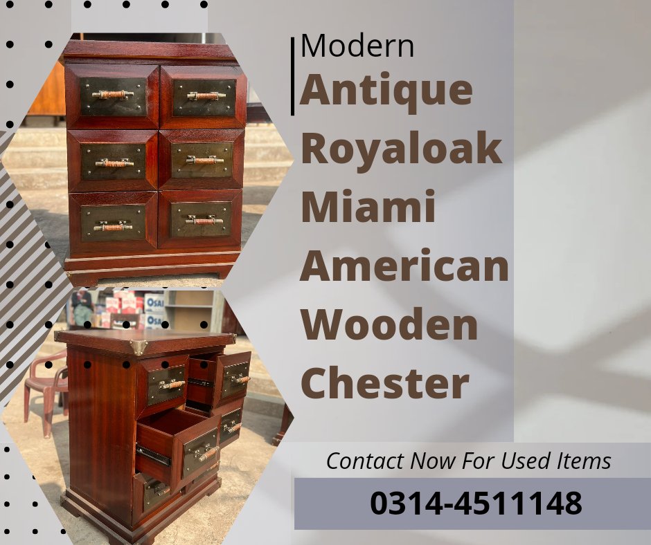 Modern Antique Royaloak Miami American Wooden Chester. 🪵

For details contact at: 0314-4511148
#Islamabad #wood #woodenchester #chester #auction #FKAuction #Rawalpindi