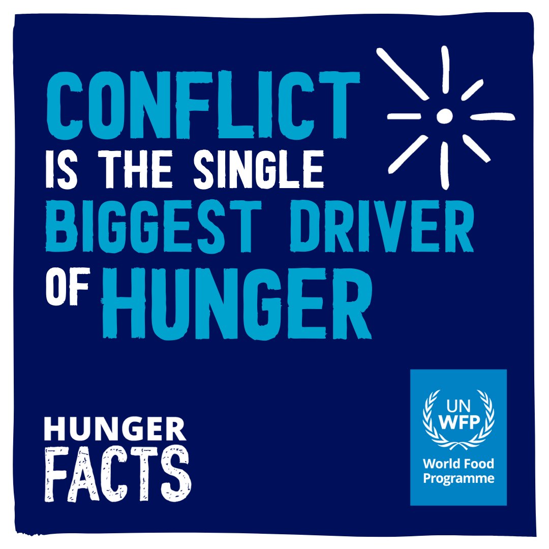 Conflict drives hunger in nearly all of the major emergencies in which WFP is responding. Nearly seven out of ten of the most acutely food insecure people in 2024 live in fragile or conflict-affected situations.