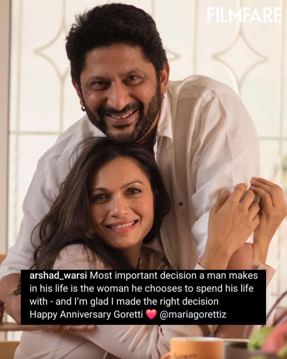#ArshadWarsi wishes his wife #MariaGoretti on their 25th Wedding Anniversary with a sweetest post. 🩷