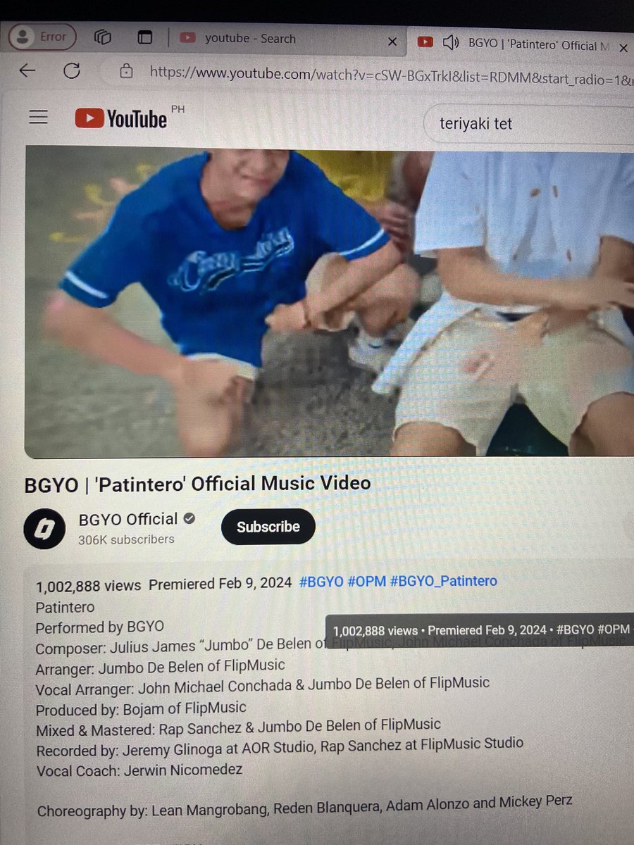 tetgarci's tweet photo. 1M views na!! Happy Valentine’s!!♥️ 
#BGYO_Pantintero 
#bgyo @bgyo_ph https://t.co/am5yqwgip5
