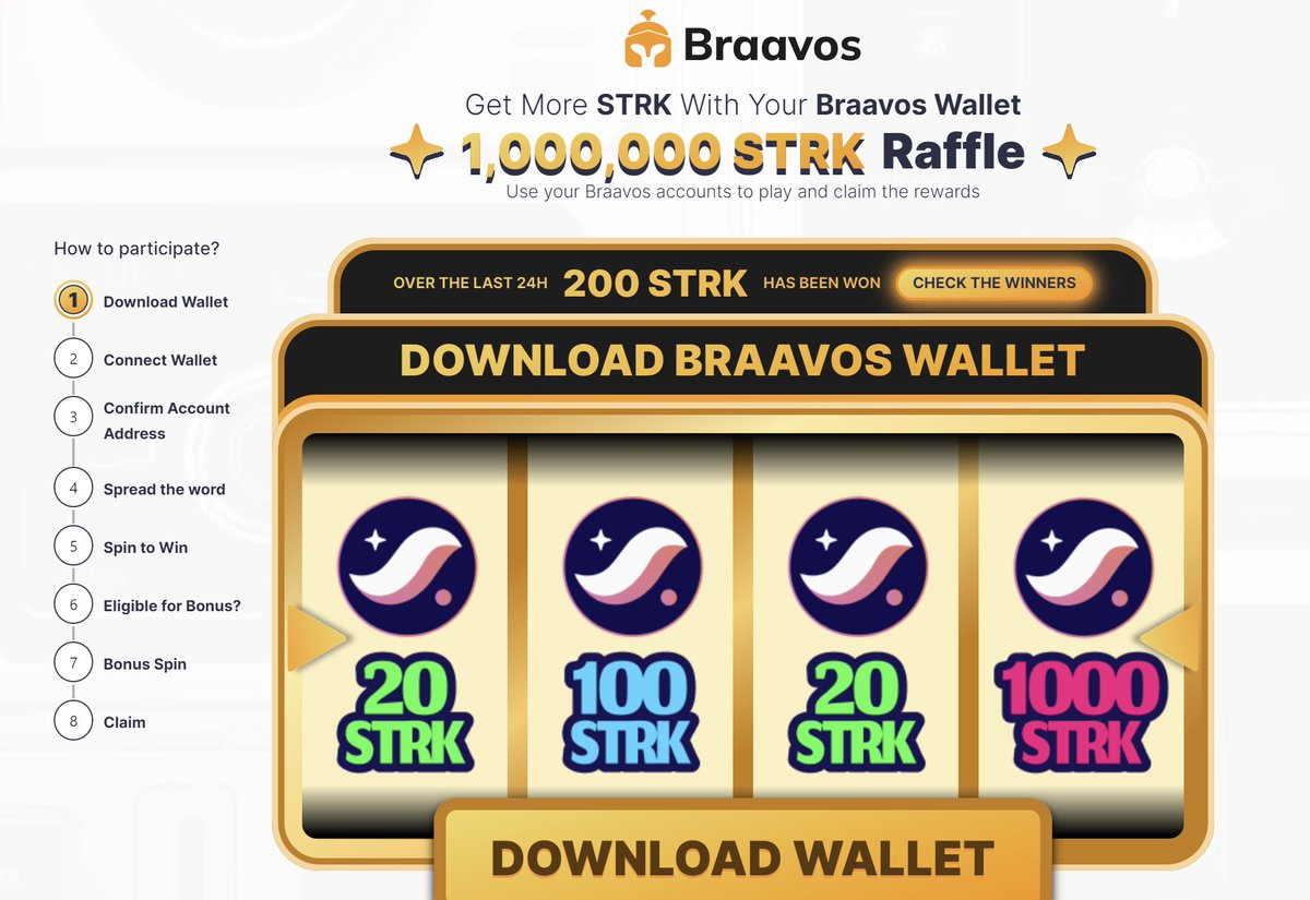 5phutcrypto_'s tweet photo. 1 triệu $STRK airdrop từ Braavos Wallet - nổ tiếp kèo từ hệ sinh thái Starknet #5PC 

Điều kiện tham gia: 

💠Có Starknet Pro Score từ 70% trở lên
💠Có airdrop từ Starknet và hold trên 100 $STRK 

👉https://t.co/9UgFBRANxl

Hên xui trúng thêm nha ae. Kèo này ae nào trúng airdrop từ Starknet thì có thể tham gia thêm các dự án trên hệ sinh thái. Snowball như Sui năm ngoái là đẹp. 

P/s: Đa số ae thiếu tiêu chí hold 0.005 ETH. Zksync có thể sẽ có tiêu chí tương tự. Ae tranh  thủ bridge qua 1 ít $ETH nếu thiếu nhé

Cầu Owlto phí rẻ: https://t.co/oXS6B3B3fl

Cầu Stargate - phí cao nhưng có cơ hội airdrop từ L0: https://t.co/HPucO2FzFR