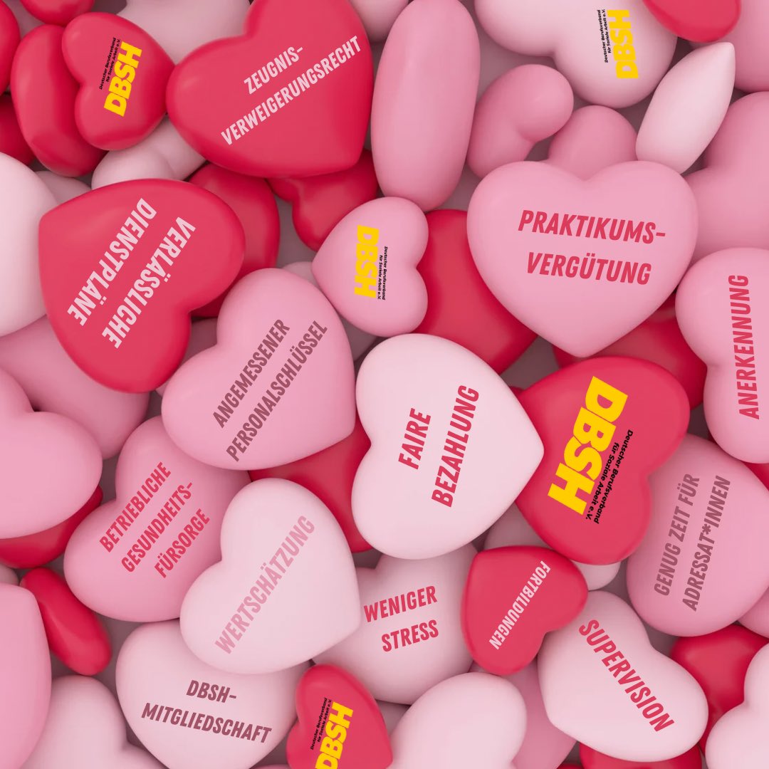 dbshbund's tweet photo. Was würdest du deinen Kolleg*innen gerne zum #Valentinstag schenken? 💝💐💖💌

#sozialearbeit #berufsverband #gewerkschaft #dbsh https://t.co/xvcV5WHQmi