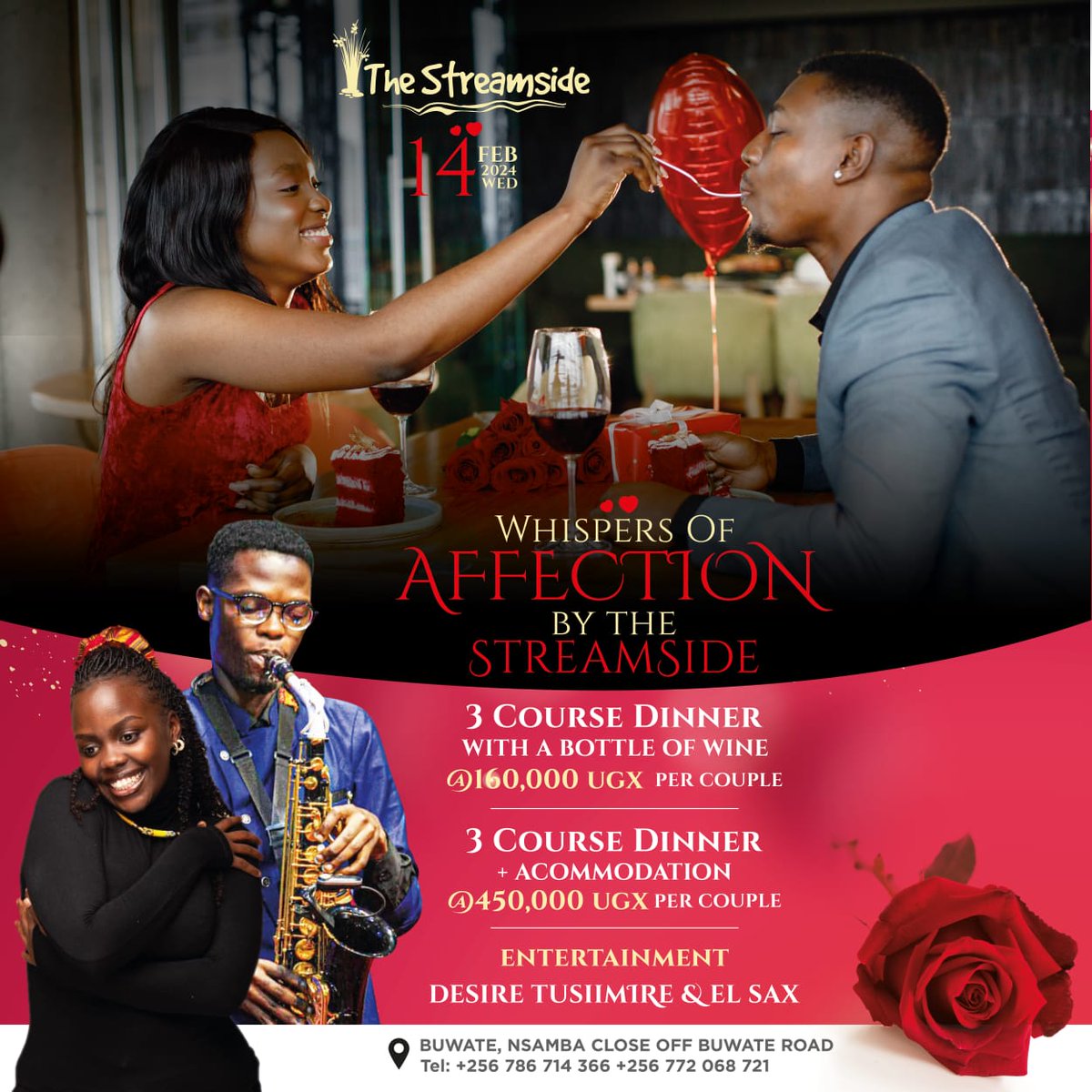 thestreamsideug's tweet photo. Come let us celebrate love together today in this beautiful ambience & space of ours. We are located in Buwate, Nsamba Close off Buwate Road @ShowbizUganda @EstherBirungi22
@WByarabaha
@TujunweH
@TracyKirabo4
#TheStreamSideUG https://t.co/yD39ZHZlJm