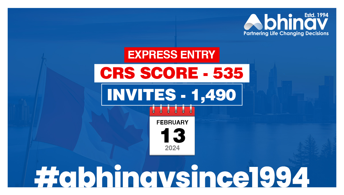 abhinavimmi's tweet image. IRCC has issued 1490 invitations to apply (ITAs) in the latest Express Entry draw!

For more information call us at +91-8595338595.
#expressentry #expressentrydraw #expressentrysystem #expressentrycanada #canadaexpressentry #invitationstoapply #itas #crs #ircc #permanentresidence