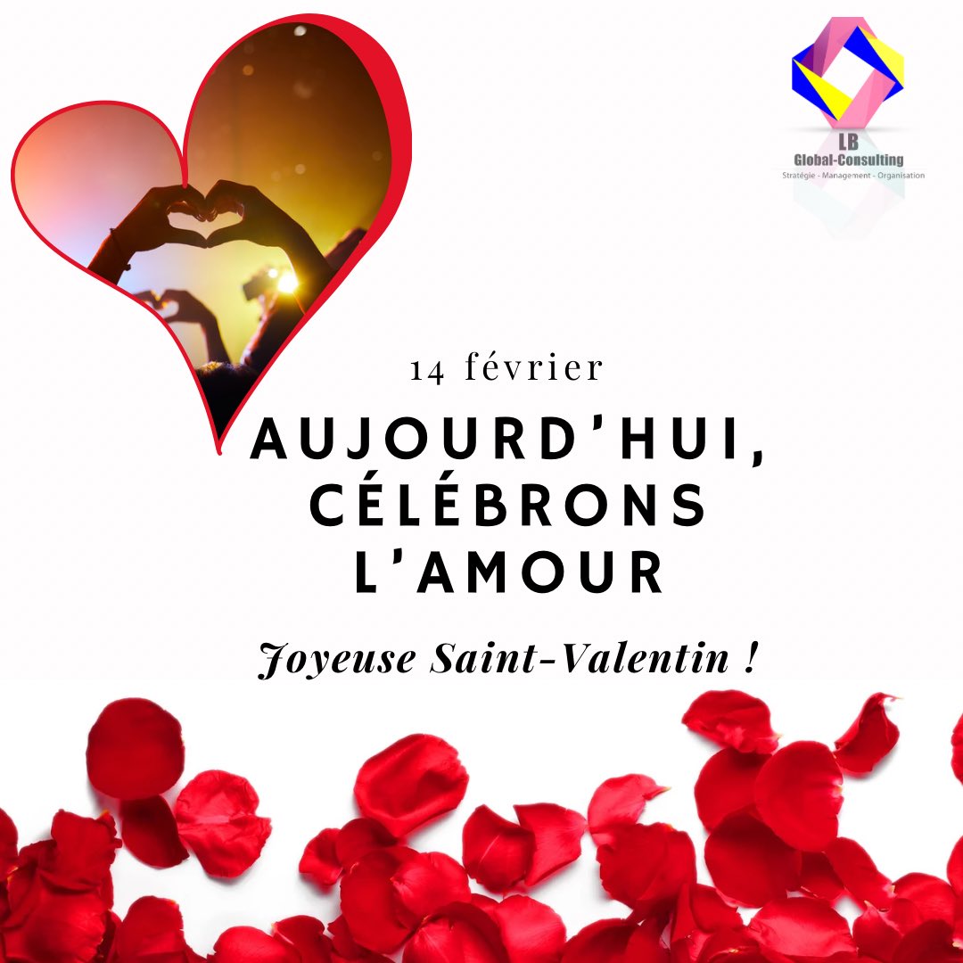 Lbglobal_cons's tweet photo. Bonne fête de saint Valentin à toute notre communauté sans vous nous ne sommes rien🫶🏽🙏.

Quels sont vos programmes pour cette journée dédiée à l’amour🫵🏽😊? https://t.co/JuoyG34Q27