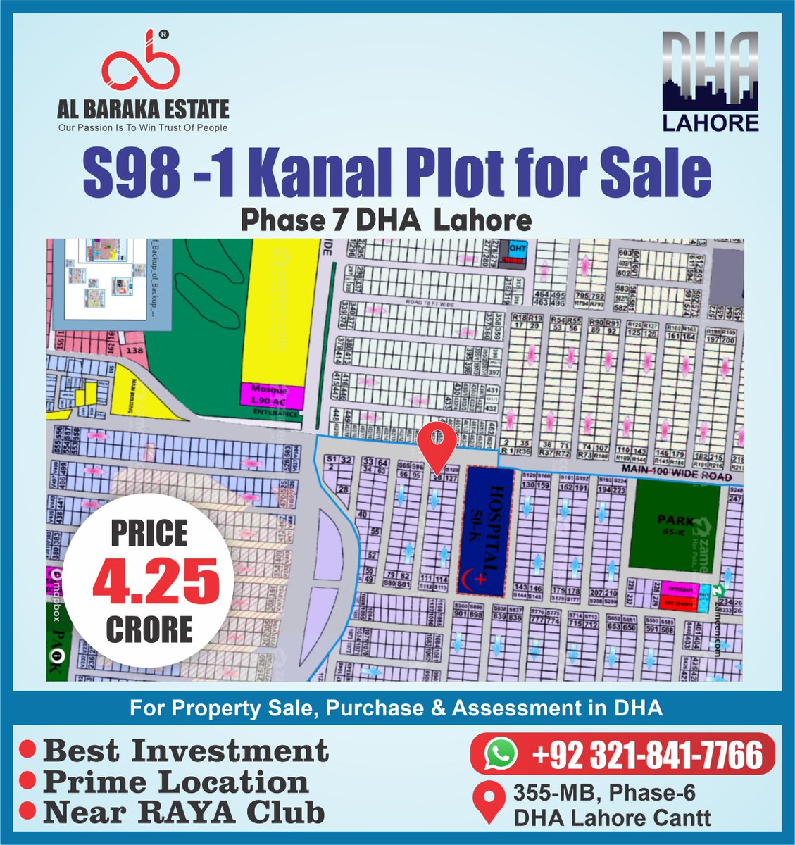 Nasir7766's tweet image. 𝐄𝐱𝐭𝐫𝐚𝐨𝐫𝐝𝐢𝐧𝐚𝐫𝐲 𝐎𝐩𝐩𝐨𝐫𝐭𝐮𝐧𝐢𝐭𝐲 𝐀𝐰𝐚𝐢𝐭𝐬! 𝟏 𝐊𝐚𝐧𝐚𝐥 𝐏𝐥𝐨𝐭 𝐢𝐧 𝐃𝐇𝐀 𝐏𝐡𝐚𝐬𝐞 𝟕, 𝐋𝐚𝐡𝐨𝐫𝐞 🌟
#phase7 #1kanalplot #plotforsale #ShahalamMarket #gulberglahore #InvestmentOpportunity #primelocation #ResidentialPlots #albarakaestate #plots