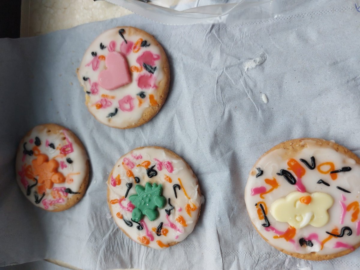 stfcov's tweet image. Pancakes went well yesterday, lots of pancakes eaten and even the children joined in decorating pancakes and biscuits!