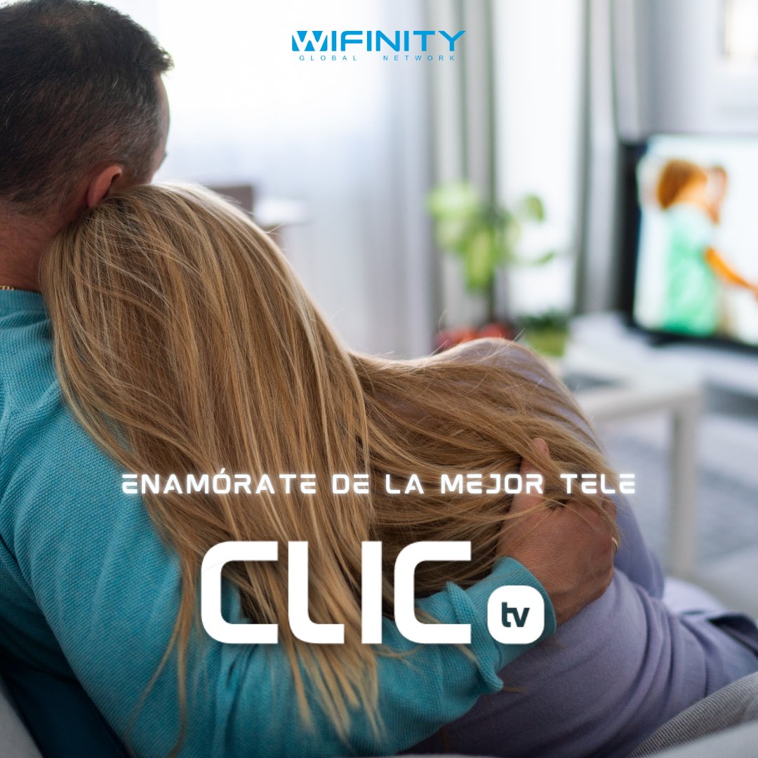 ❤️ Queremos que te enamores…

¡De la mejor tele! ¡De CLICtv!

¡Disfrútala con Wifinity!

Descubre todos los detalles en wifinity.es

📞 925 38 17 32 ✉️ info@wifinity.es

#Wifinity