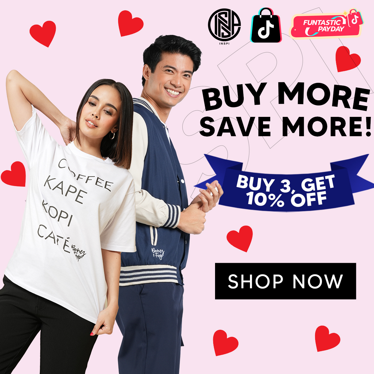 A FUNtastic payday sale indeed! Our promo deals are spreading like confetti today! If I were you, I’d purchase the clothes that make my heart skip a beat 💝

Shop here 👇
🛒TikTok: tiktok.com/@inspiph

#inspi #inspiph #weartoinspire #shopnow #tiktokshop #tiktokshopfashion