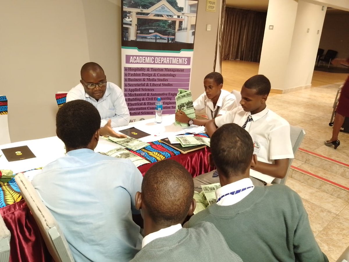 GeorgeOsimbo's tweet photo. A Team from  KCNP @kenyacoastnpoly attending to High school students in a Career Fair organised by @NairobiEduFair at Bliss Resort in Mombasa.

Kenya Coast NP is committed to provision of Competency-Based Education and Training in the region.
@KKnqa
@cdacc_tvet 
@TVETAKenya https://t.co/maJ0kr55ng