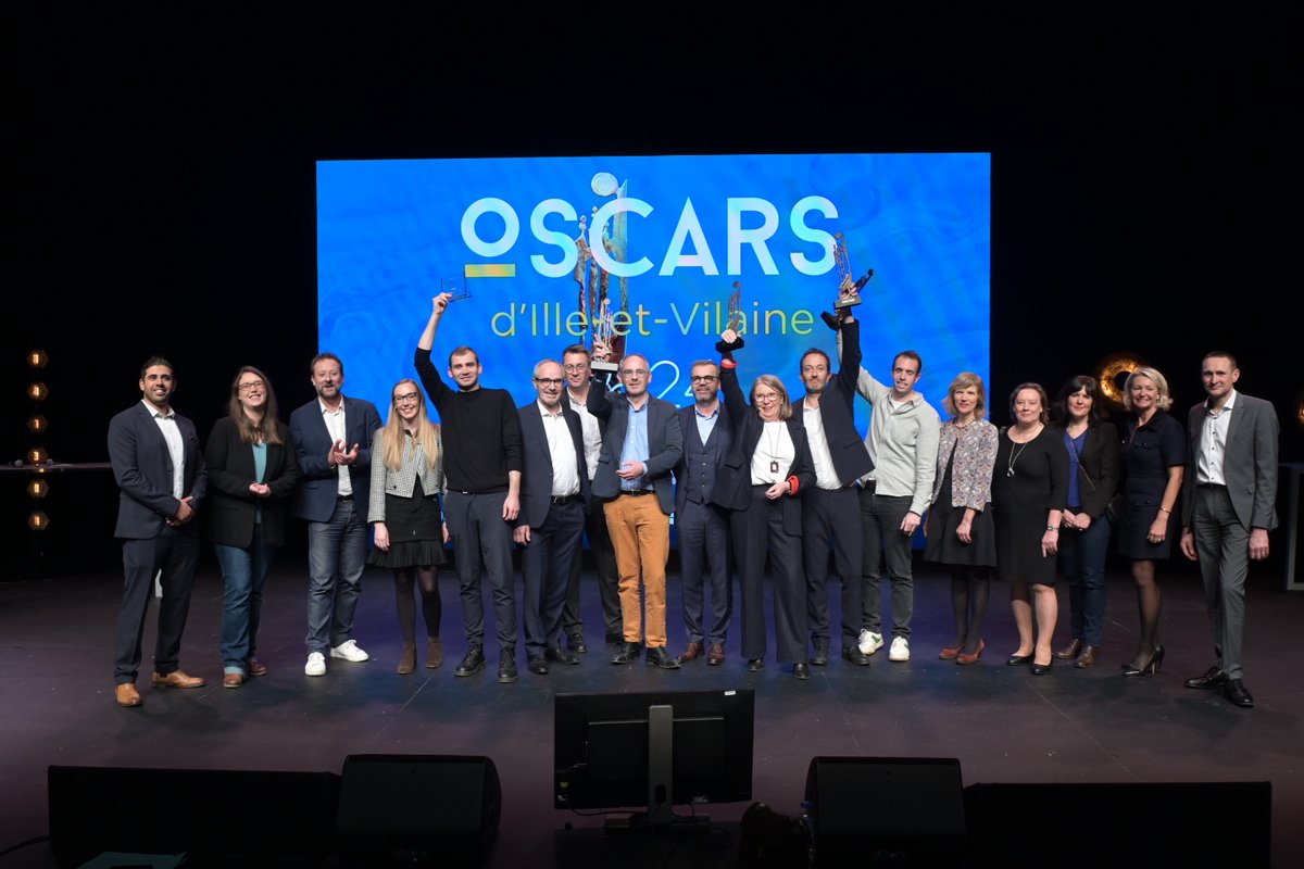 Félicitations aux 5 entreprises lauréates : @ABCTEXTURE , @SeeYouSun_ , Les Craquelins de St Malo, Ostrea Design et @LeVerreFluore. Merci au jury, partenaires et participant·es à cette belle soirée. La cérémonie est visible en replay sur @TVR35 #oscars35