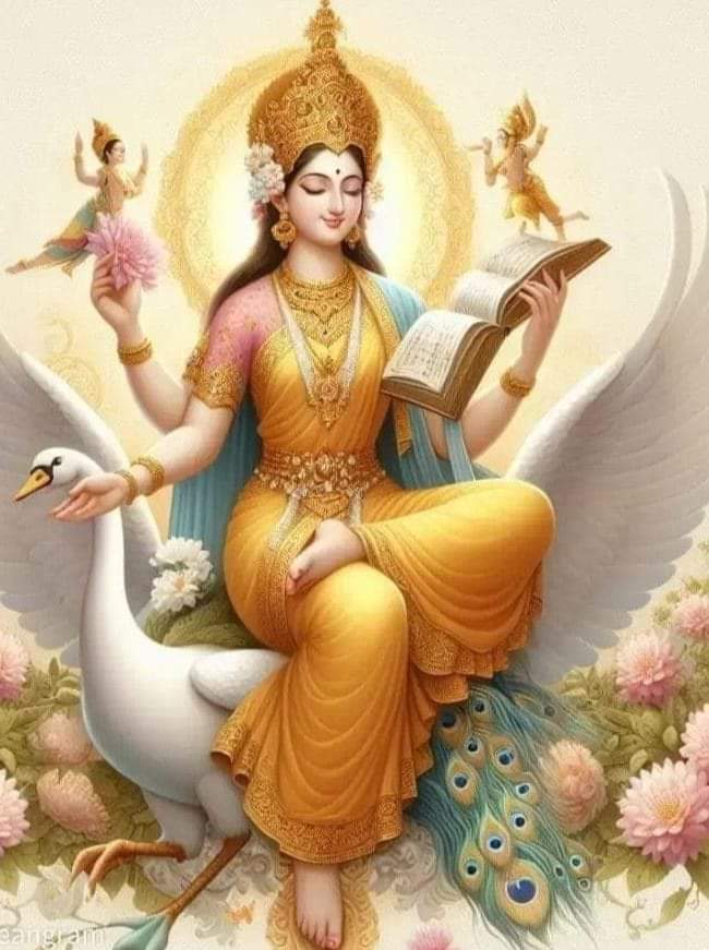 DrDeepikaJ's tweet photo. सरस्वती नमस्तुभ्यं, वरदे कामरूपिणी,
विद्यारम्भं करिष्यामि, सिद्धिर्भवतु मे सदा।
बसंत पंचमी की हार्दिक शुभकामनाएं।

#Basantpanchmi #saraswatipuja2024 https://t.co/Z27sx0RmnS