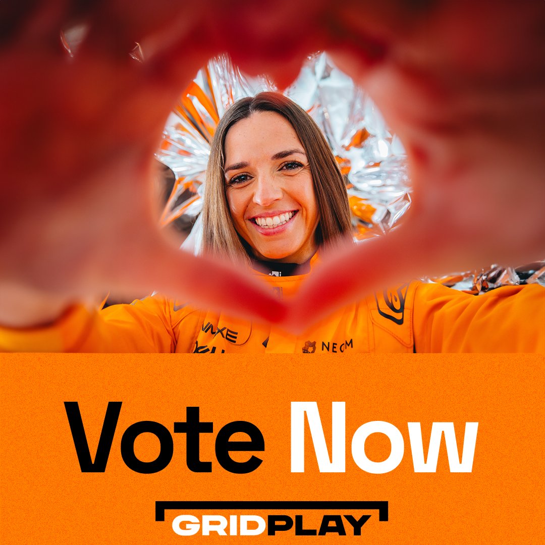 McLarenXE's tweet photo. Happy Valentine's Day! 🧡

Do you know what we would LOVE today? Your GridPlay votes! 😁

Get your votes in for Cristina and Mattias, to give them an extra boost this weekend. 🙌