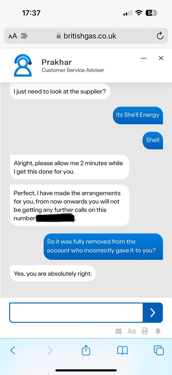 sebpinski's tweet photo. @BritishGas Why did I spend 30 minutes on your chat service to be reassured I’d no longer get harassed about an account that has given you the incorrect phone number. Only to continue getting harassed. FYI My name is not Jonathan and you’re not my supplier. https://t.co/KFAhtftBRP