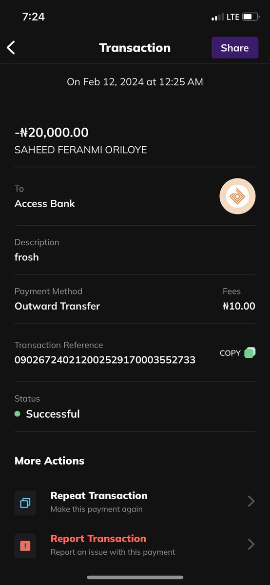 izFrosh's tweet photo. @accessbank_help I made a transaction to my access bank account from my kuda account, a transaction of 20k and I am yet to receive my money for the past three days now, please I need you guys to do something about it 🙏🏼 https://t.co/9nqAxdj6xs