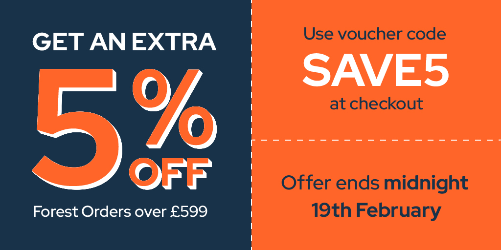 BuyShedsDirect's tweet photo. Get an extra 5% OFF Forest orders over £599!

Use voucher code SAVE5 at checkout
Offer ends midnight 19th February

SHOP NOW- https://t.co/tmRTOmTRLy https://t.co/RvMNIeqVTW