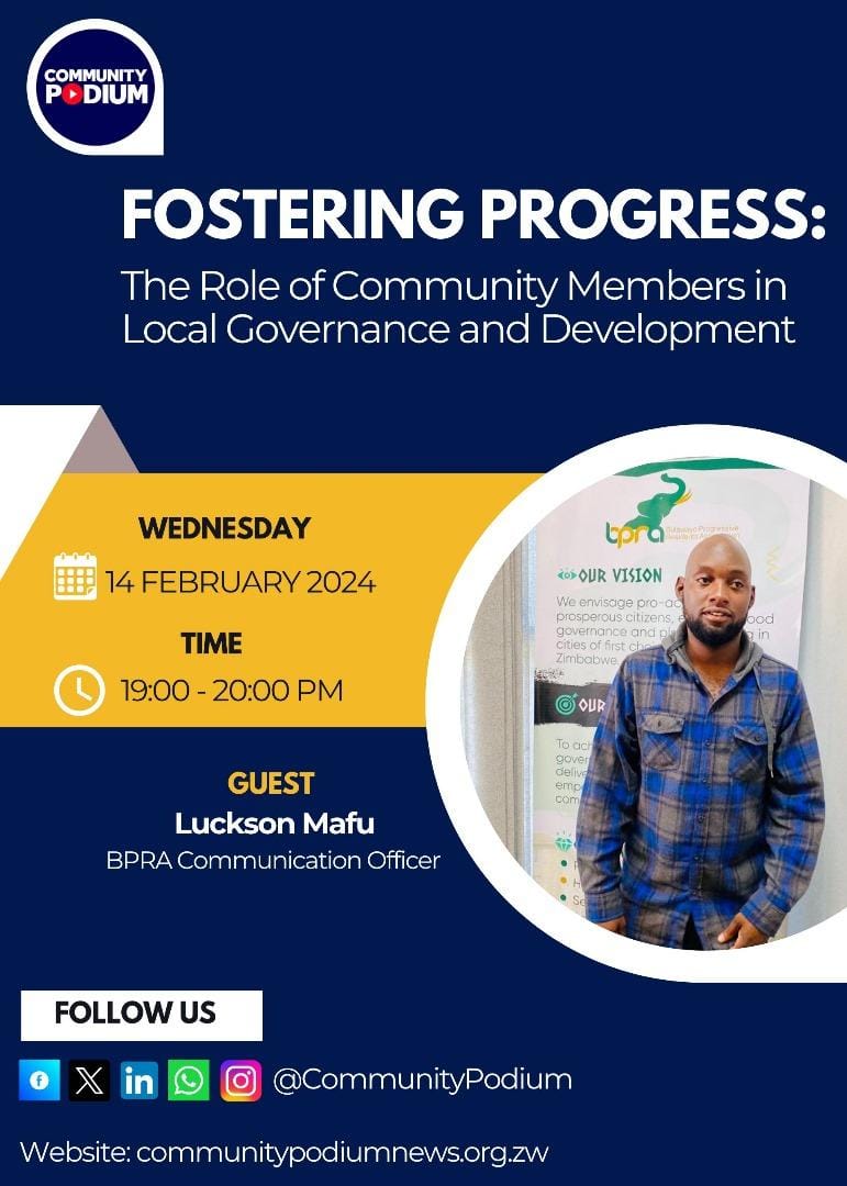 Join the conversation: Fostering Progress through community engagement as we explore the role of community members in Local Governance. Date : Wednesday 14 February Time : 1900hrs - 2000hrs Follow WhatsApp link. chat.whatsapp.com/IQ02hHmmaja6j6…
